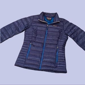 Patagonia Down Sweater Jacket - Navy/Stripes